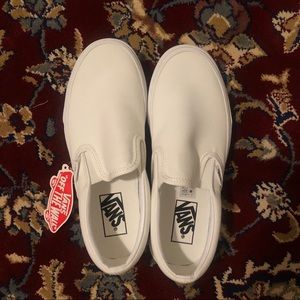 SOLD Vans classic slip on white